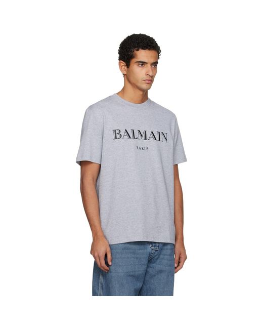 Balmain Blue Print T-Shirt for men