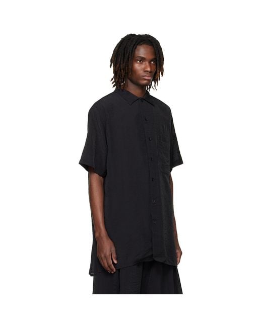Y-3 Black Short Sleeve Shirt for men
