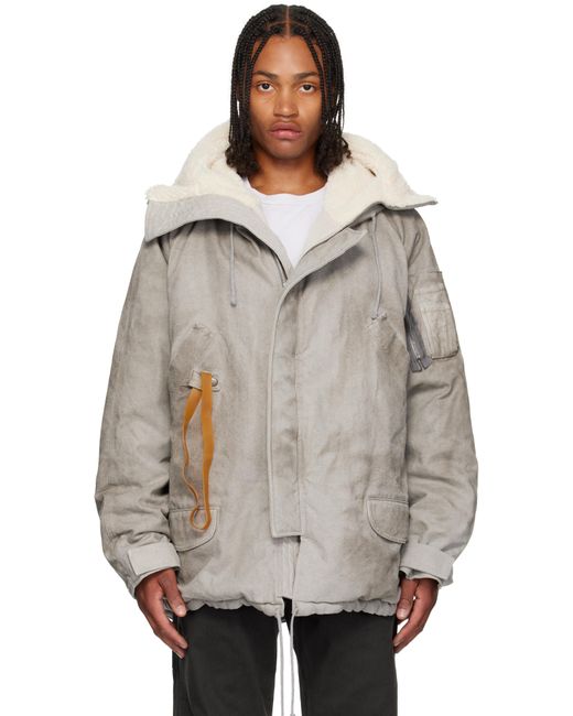 ALEXANDER DIGENOVA Gray N3B Rubber Band Jacket for men