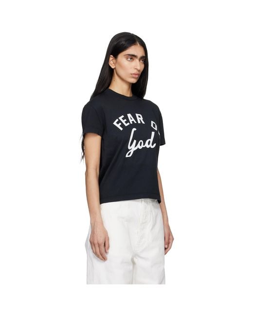 Fear Of God Black Varsity T-Shirt