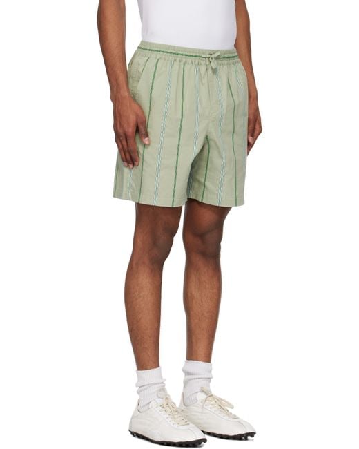 Maison Kitsuné Green Elasticated Shorts for men