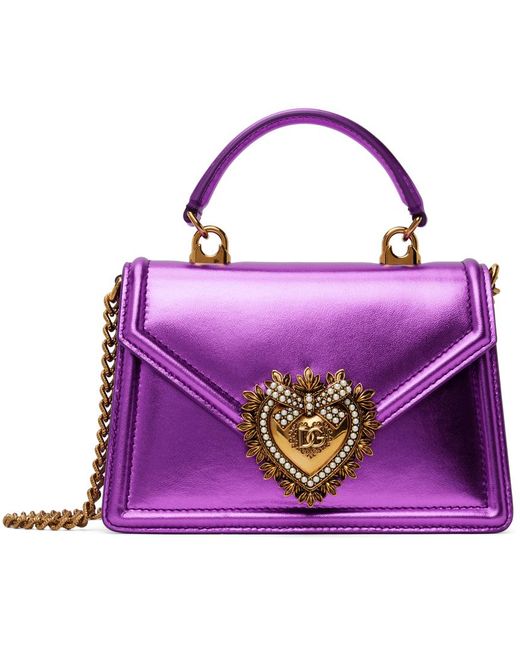 Dolce & Gabbana Dolce&gabbana Purple Small Devotion Bag