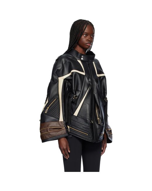 Junya Watanabe Black Komine Protector Faux-Leather Jacket