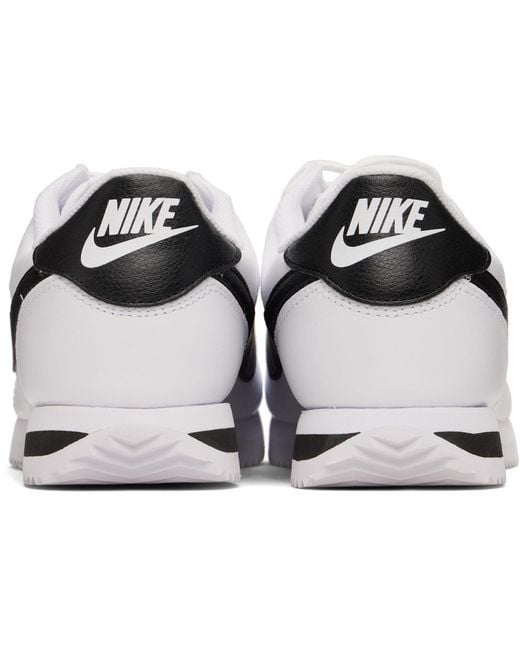 Nike White Cortez Leather Sneakers for men