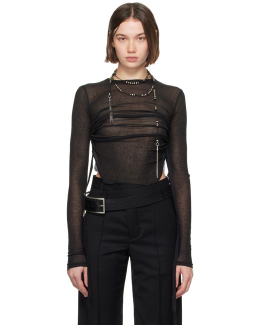 Ann Demeulemeester Oke クロップド 長袖トップス Black