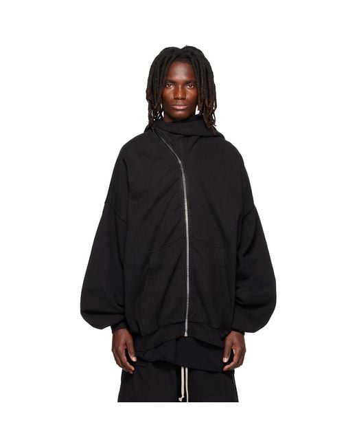 Rick Owens Black Tower Mountain Hun Hoodie for men
