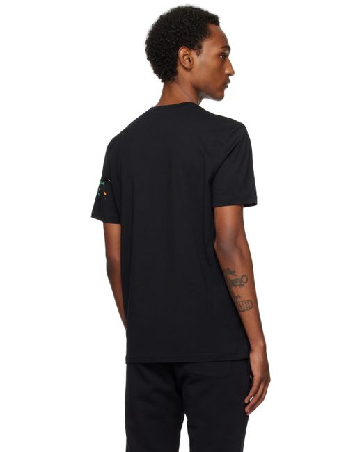 Moschino Black Painted Effect T-shirt for men