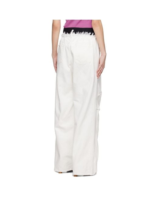 ALAINPAUL White Knee Jeans