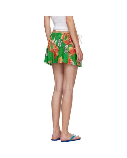 Juliet Johnstone Green Mesh Miniskirt
