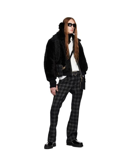 Ernest W. Baker Black Platform Zipped Boots for men