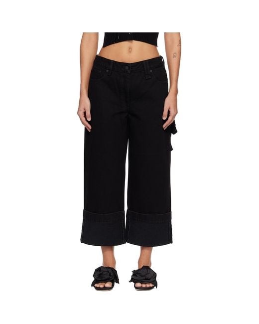 Simone Rocha Black Straight Leg Jeans