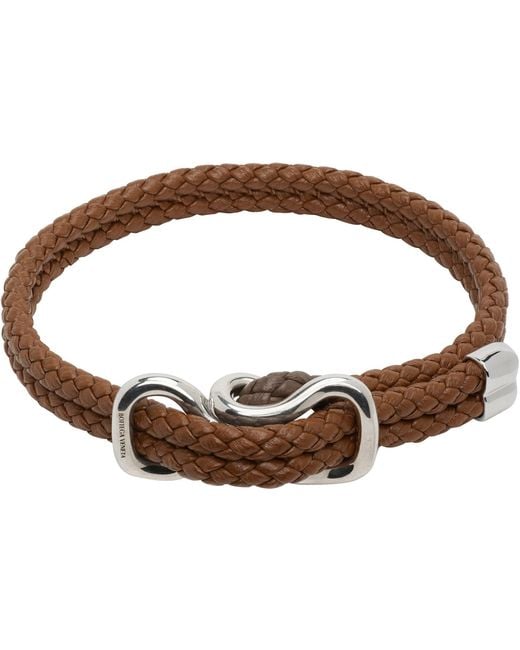 Bottega Veneta Brown Leather Bracelet for men