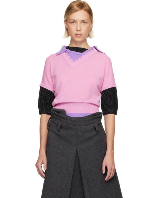 August Barron Pink Triple Sweater