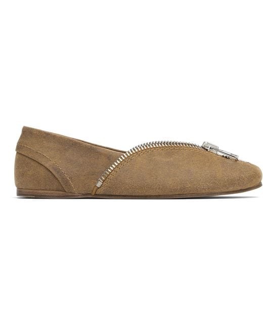 J.W. Anderson Black Tan Biker Ballerina Flats