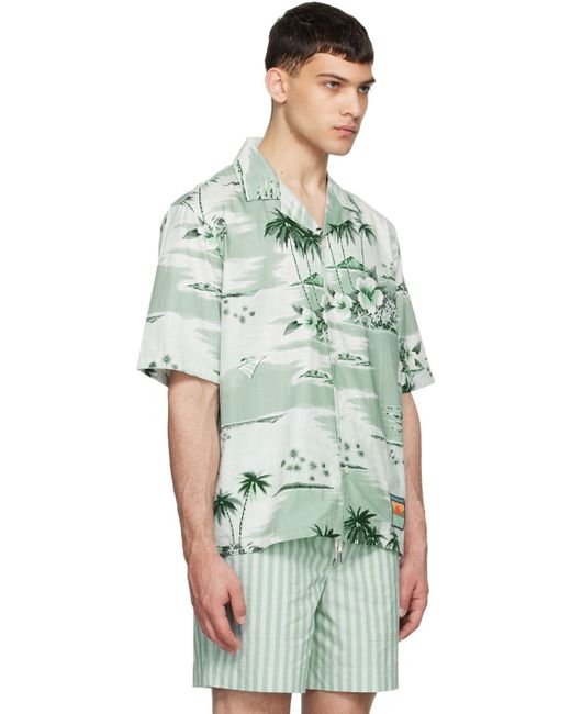 Maison Kitsuné Green Resort Shirt for men
