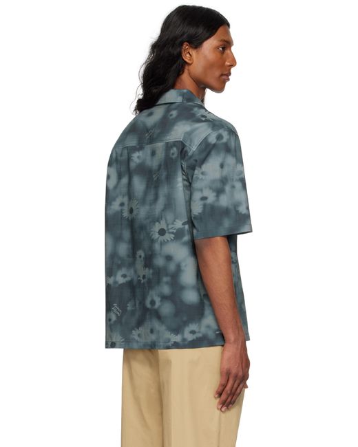 Maison Kitsuné Blue Resort Shirt for men