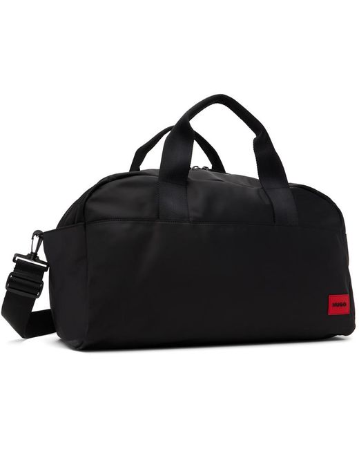 HUGO Black Patch Bag for men