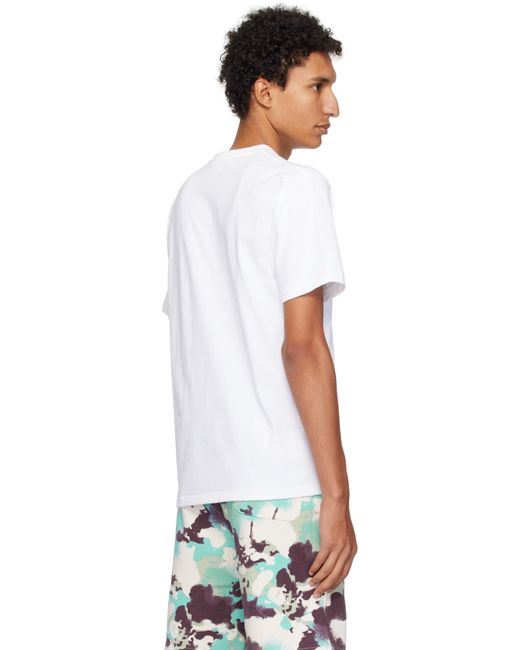 A Bathing Ape White Map Camo College Milo T-Shirt for men