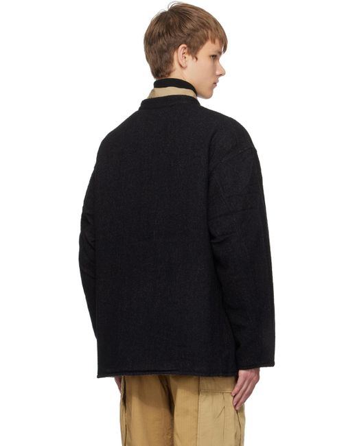 Nanamica Black Tan Press-stud Reversible Jacket for men