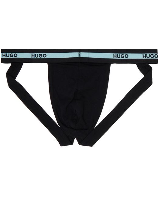 HUGO Black Three-pack Jockstraps for men
