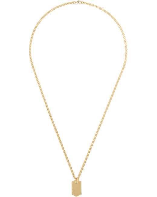 メンズ In Gold We Trust Ssense限定 ゴールド Dog Tag ネックレス Metallic
