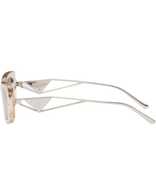 Prada Pink Triangle Logo Sunglasses