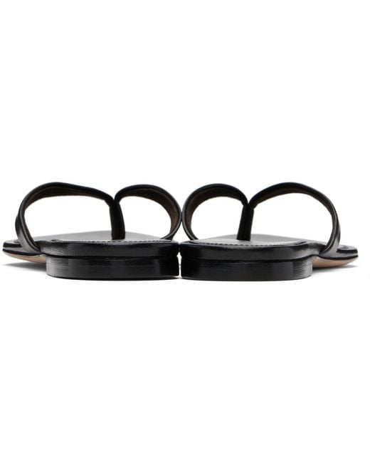 The Row Black Sacha Flip-Flops