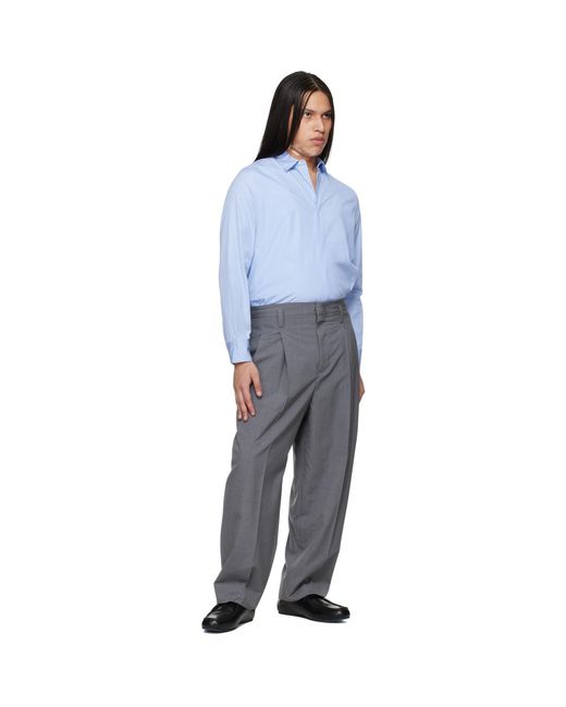 Jil Sander Blue Open Back Shirt for men