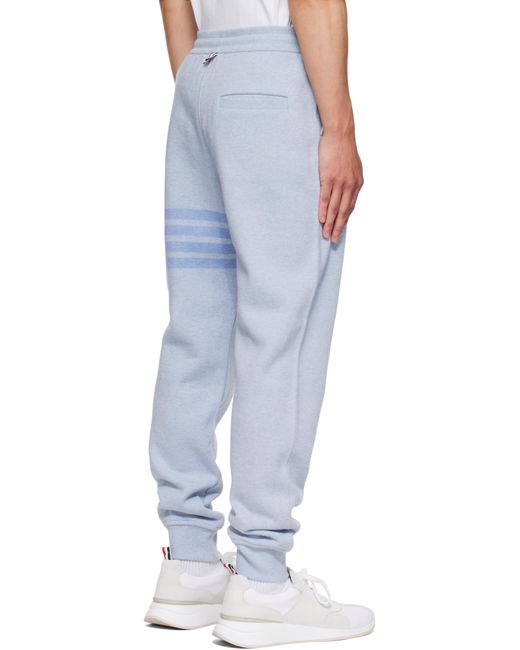 Thom Browne Blue Classic Loopback 4-Bar Sweatpants for men