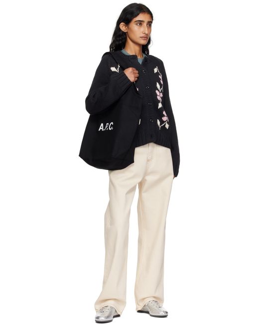 A.P.C. ネイビー Ninon トートバッグ Black