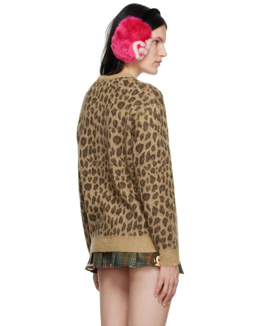 MadeMe Multicolor Tan Paul Frank Leopard Sweater