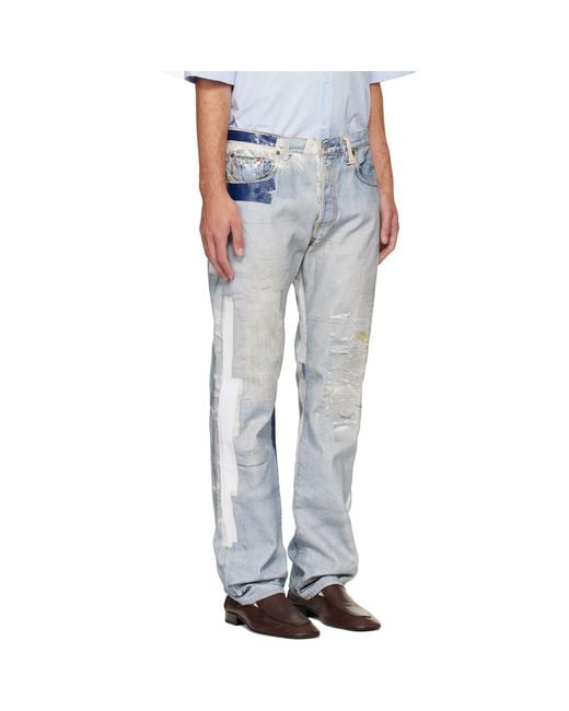 Acne Gray Trompe-L'Oeil Tape 1996M Jeans for men