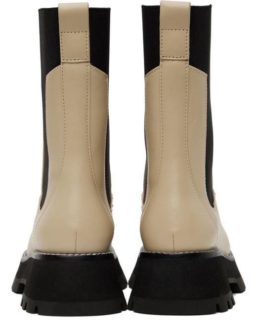 3.1 Phillip Lim Black Off-white Kate Combat Boots