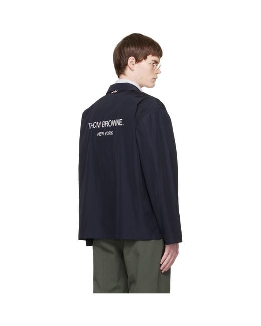Thom Browne Blue Packable Flap Pocket Blazer for men