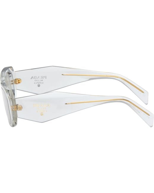 Prada Black Symbole Rectangle Acetate Sunglasses