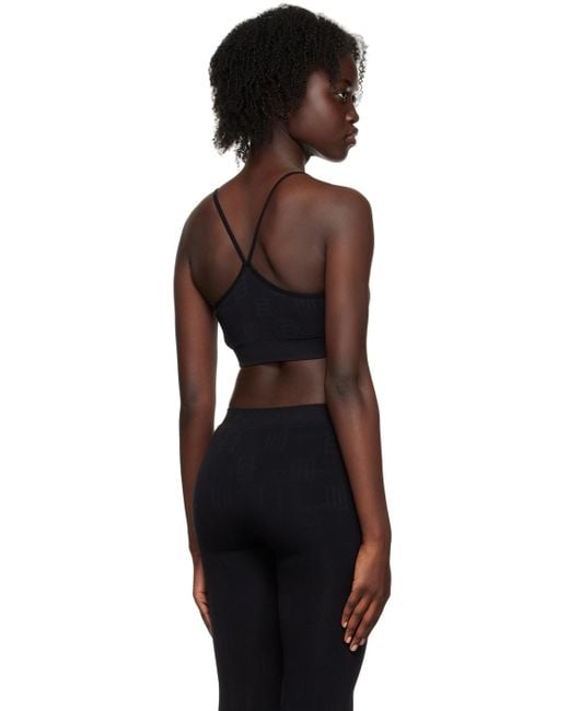 Ambush Black Monogram Active Sports Bra