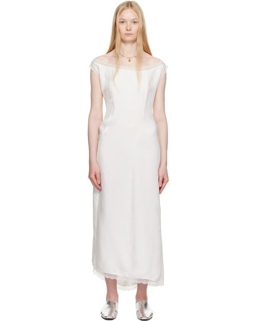 Colleen Allen Black Silk Slip Midi Dress