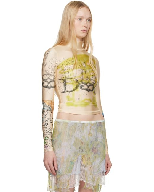 DIESEL ベージュ T-Imun トップス Multicolor