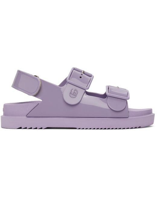 Gucci Purple Sandal With Mini Double G
