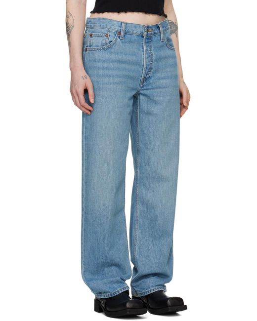 Re/done Blue Loose Longish Jeans