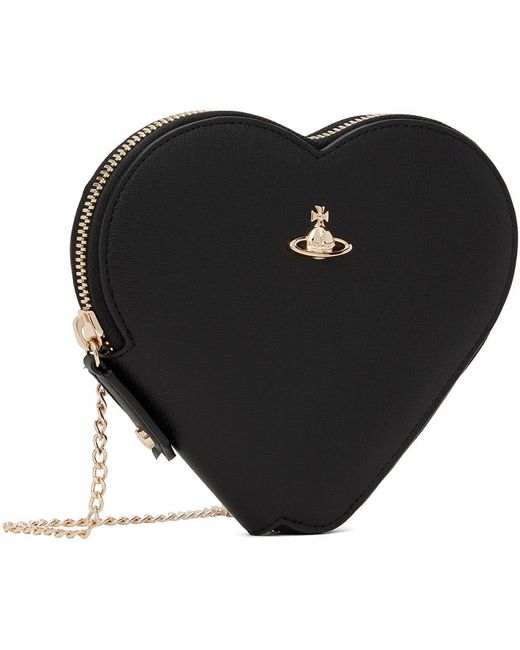 Vivienne Westwood Black New Heart Crossbody Bag for men