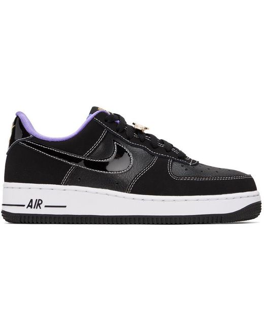 Nike Black & Purple Air Force 1 '07 Lv8 Low Sneakers for Men | Lyst
