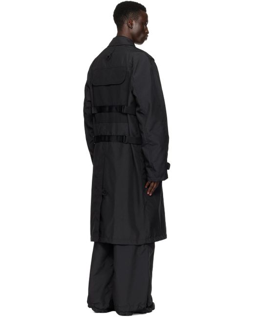 Junya Watanabe Black Layered Coat for men