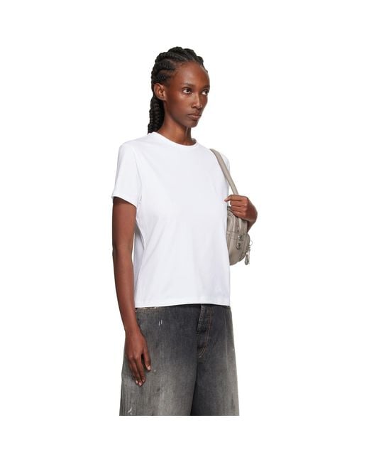 Acne White Logo Patch T-Shirt