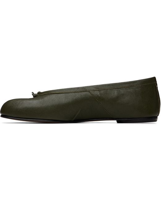 Maison Margiela Green Khaki Tabi Ballerina Flats