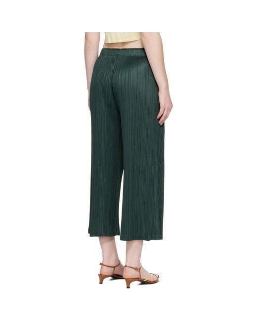 Pleats Please Issey Miyake Green Monthly Colors December Trousers