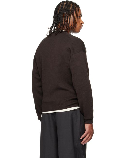 Lemaire Black V-neck Sweater for men