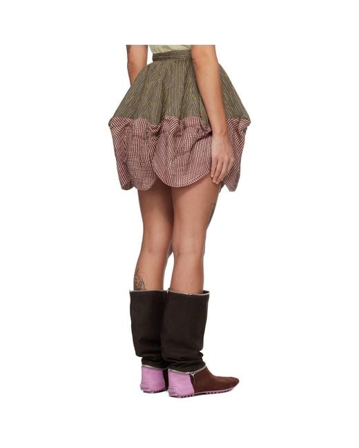 Kiko Kostadinov Multicolor Burgundy Evelyn Miniskirt