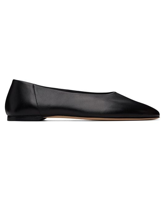 Totême Black Slip Nappa Ballerina Flats
