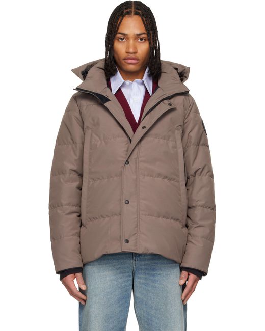 Blouson Wyndham Taupe Rembourré En Duvet Canada Goose pour homme en coloris Brown